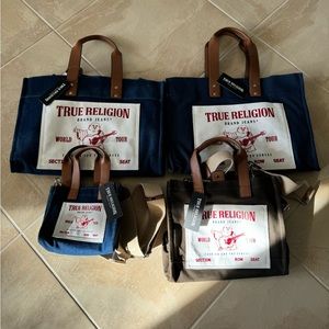 True Religion Wholesale Tote Lot - 4 Bags - NWT